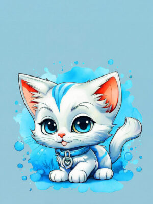 Коллекция наборов для вязания с принтом 1063, бирюза